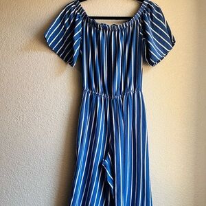 Forever 21 Women’s Off Shoulder Blue Romper S Small